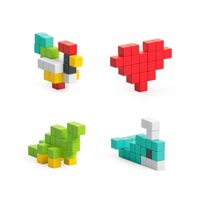 PIXIO-100 Magnetic Blocks in 6 Colors +Free App