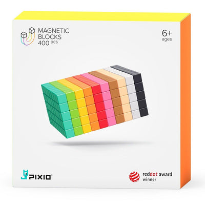 PIXIO-400 Magnetic Blocks in 10 Colors +Free App