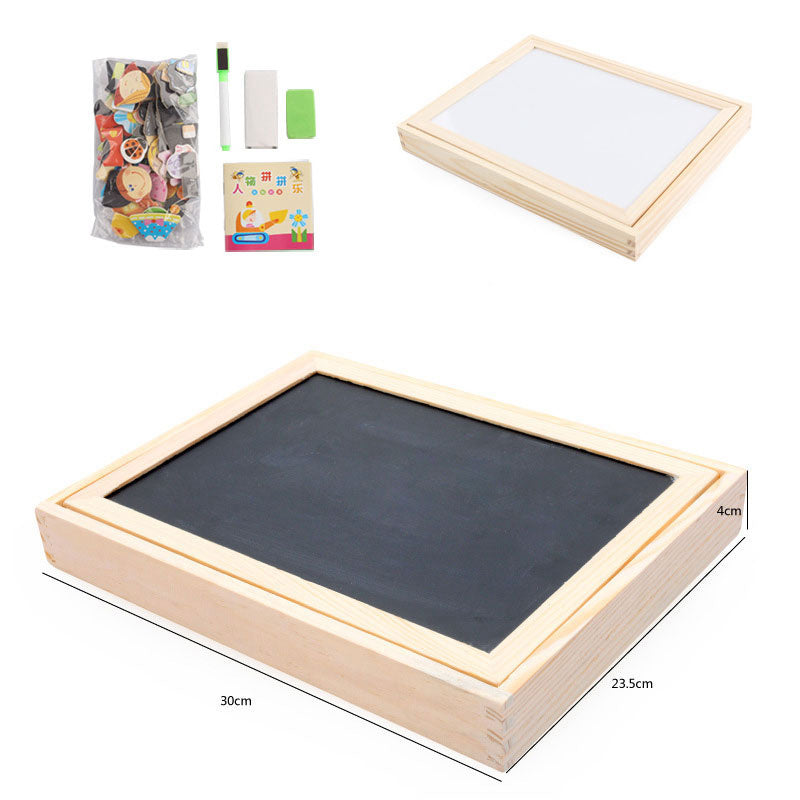 Multifunctional Magnetic Kids Puzzle Drawing Board - Educational Wooden Toy for Children