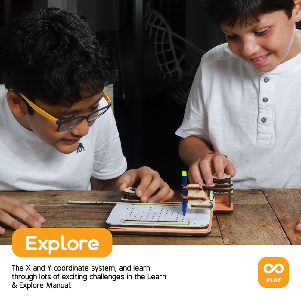 Buildables Plus Buildables Sketching Machine - DIY STEM Kit For Kids to Learn Coordina ...