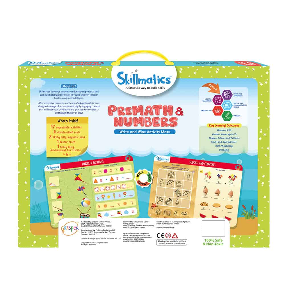 Skillmatics Pre-Math And Numbers - Kids Early Education - 17 Write &